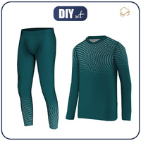 THERMO KOMPLET CHŁOPIĘCY (LUCAS) - SPORTY DOTS - zestaw do uszycia 128