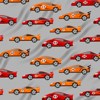 SZYBKIE BRYKI / czerwone na szarej