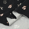 FLOWERS AND LEAVES pat. 4 / black - single jersey 