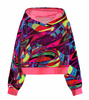 Cropped hoodie (IDA) - COLORFUL ABSTRACTION - sewing set - S