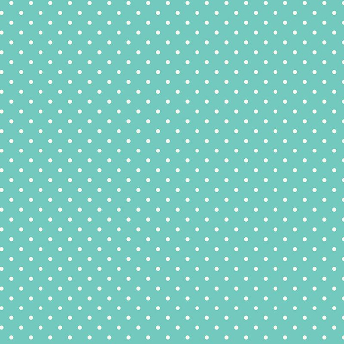 WEIßE PUNKTE / minze - Baumwoll Webware