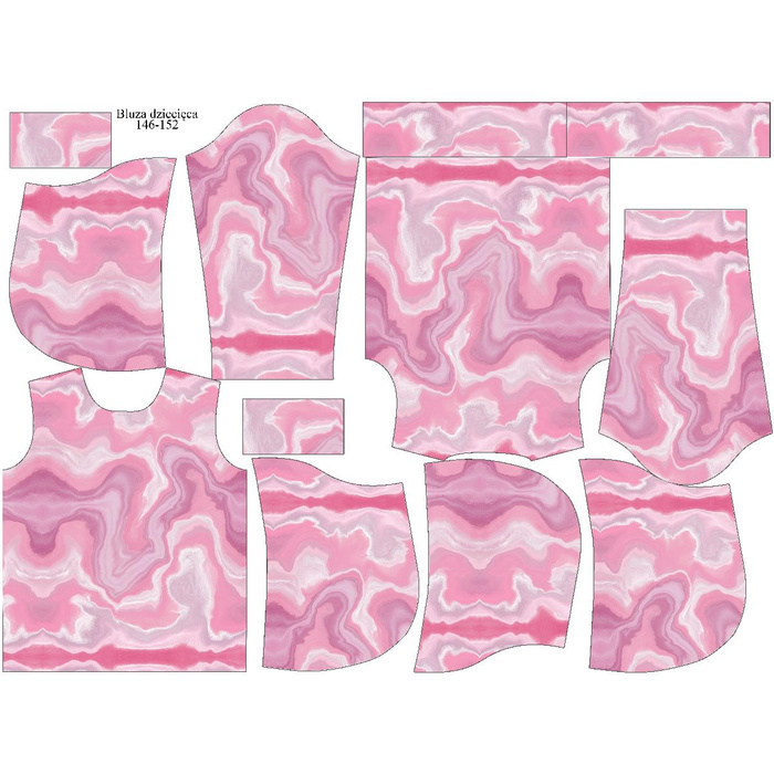 KINDER HOODIE - AQUARELL Ms. 5 - Sommersweat (110/116)