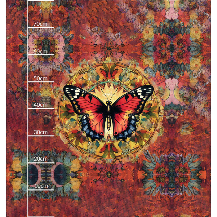 ANIMALS MANDALA wz.11 (butterfly)- Paneel (75cm x 80cm) Wasserabweisende Webware