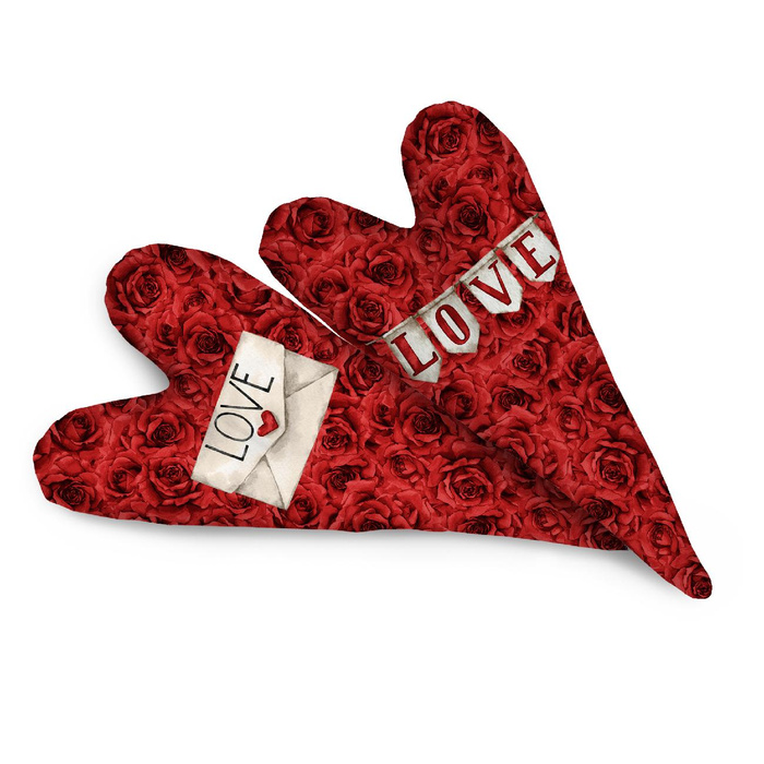 DEKORATIVNÍ SRDÍČKA - LOVE / Růže vz. 5 (KOSTKA A RŮŽE)