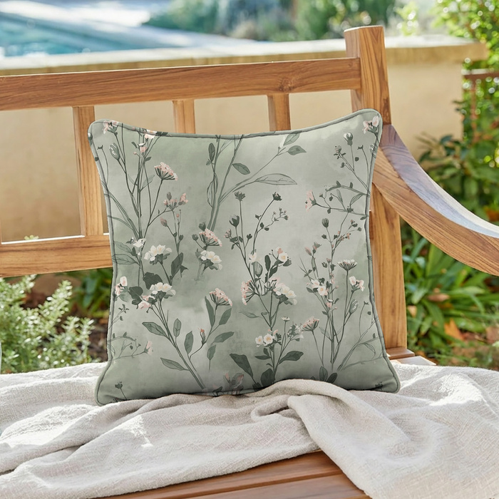 PASTEL FLOWERS WZ. 27 - Upholstery velour 