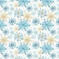 BLAUE SCHNEEFLOCKEN  - Webware für Tischdecken