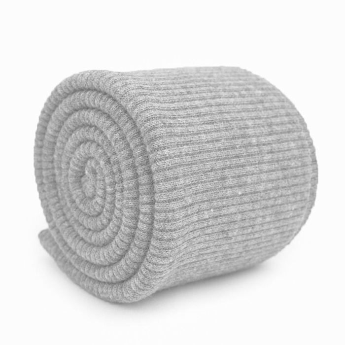 D-20 MELANGE HELLGRAU  - Bündchenstoff gerippt