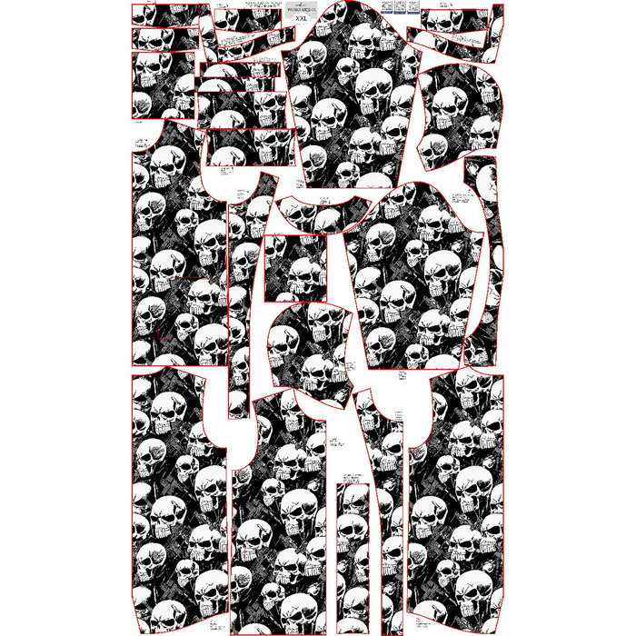 HERRENPARKA (TOM) - BAD SKULLS - Nähset M