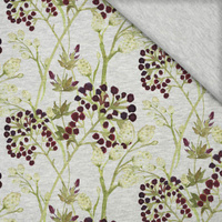 50CM ELDERBERRY (BLOOMING MEADOW) / melange light grey - single jersey