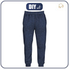 MEN'S JOGGERS  "GREG" S - MELANGE NAVY - sewing set 