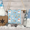 WINTER PARTY PAT. 1 (WINTER FUN) / ACID WASH LIGHT BLUE - Cotton woven fabric
