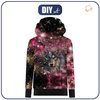 UNISEX HOODIE (HYDRA) - WOLF / WATERCOLOR GALAXY PAT. 8 - sewing set (122/128)