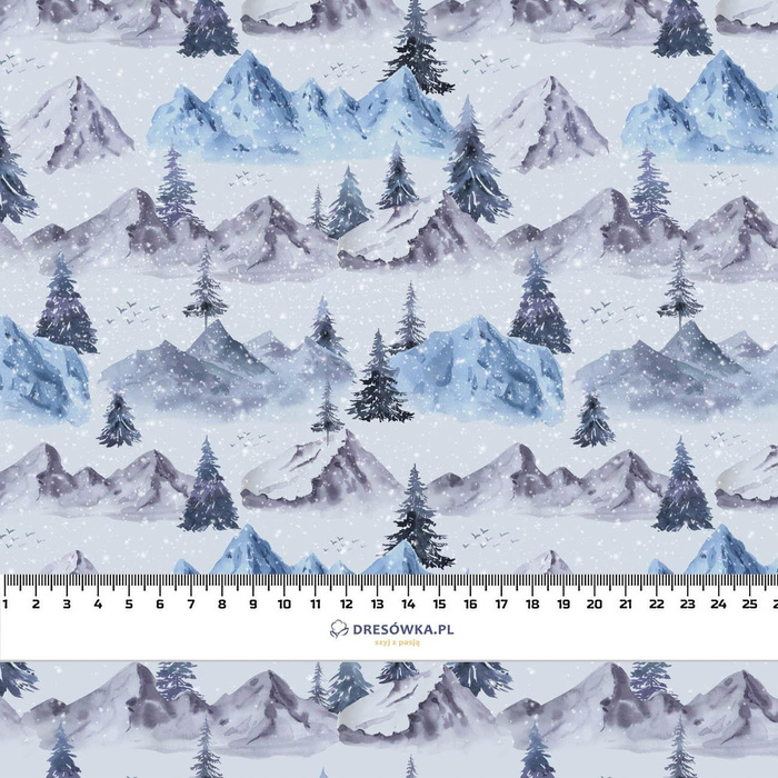 MOUNTAINS PAT. 3 (PAINTED FOREST) - single jersey with elastane 