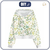 Cropped hoodie (IDA) - LEAVES pat. 4 - sewing set - M