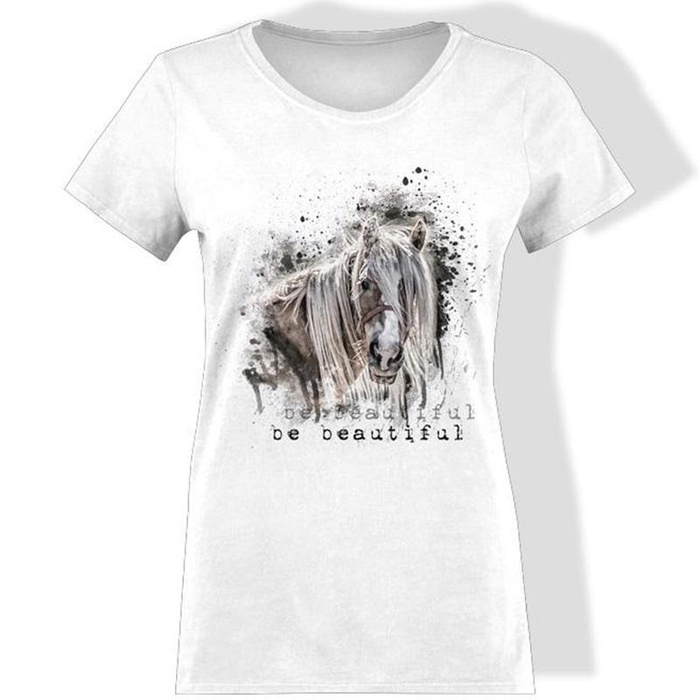 DAMEN T-SHIRT - BE BEAUTIFUL (BE YOURSELF) - Single Jersey XL