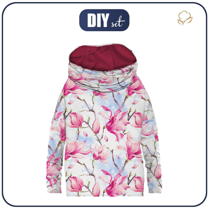 MIKINA NETOPÝR S NÁKRČNÍKEM (FURIA) - MAGNOLIE - teplákovina XXXL