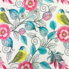 BIRDS & FLOWERS / pink lemonade - Bio Single Jersey Sommersweat