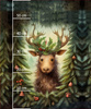 VINTAGE CHRISTMAS REINDEER M. 2 - Paneel (60cm x 50cm)  Baumwoll Webware