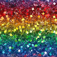 HOLOGRAPHIC RAINBOW wz. 2 - looped knit fabric with elastane ITY