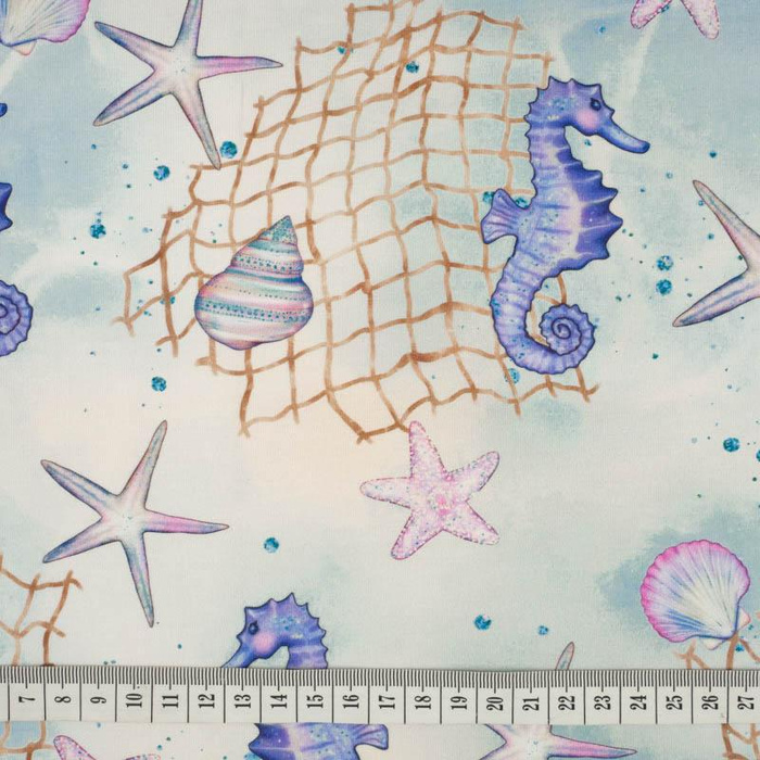 WATER WORLD pat. 3 - Cotton woven fabric