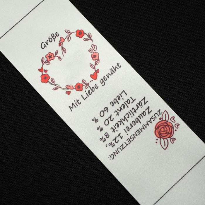 Mädchen Textillabel DE - Größe 56 - 4 Stck Set