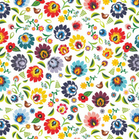 LOWICZ FOLKLORE MINI / weiß - Baumwoll Webware