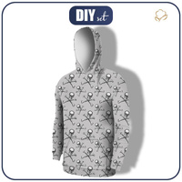 HERREN HOODIE - SCHÄDEL UND KNOCHEN - Nähset XL