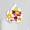 Longsleeve - FIRE BRIGADE / acid (grey) - single jersey (146/152)