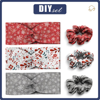 HEADBAND AND HAIR ELASTIC 3KPL - PATTERN 6 - sewing set 1/3