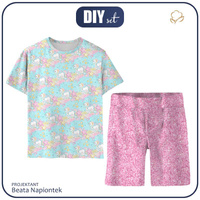 KINDERPYJAMA "ADA" - EINHÖRNER UND STERNE m. 2 (WUNDERLAND) - Bambus-Single Jersey mit Elastan (110/116)