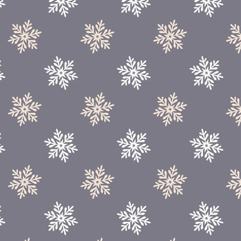 SNOWFLAKES pat. 5 (WINTER TIME) / grey - looped knit fabric
