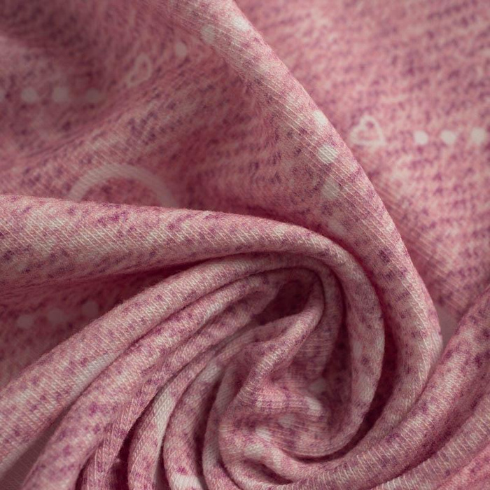 HEARTS AND RHOMBUSES / vinage look jeans (rose quartz) - Waterproof woven fabric