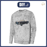MĘSKA BLUZA (OREGON) BASIC - AUTO RETRO WZ. 4 / BETON - dzianina pętelkowa XXL