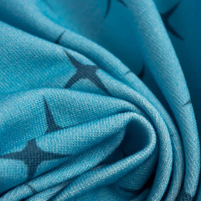 FIRST STAR ( dark blue ) / turquoise - looped knit 