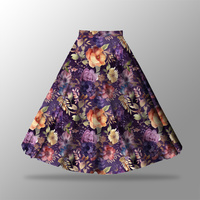 Maxirock Panel - Viskose Jersey - FLOWERS WZ. 74