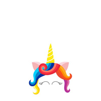 UNICORN / rainbow - panel single jersey TE210