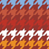 COLORFUL HOUNDSTOOTH (big)- Upholstery velour
