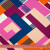 Viscose jersey - Retro Papaya & Pink wz.2
