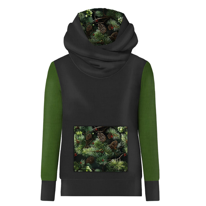 BLUZA Z KAPTUREM UNISEX (HYDRA) - WINTER FOREST WZ. 1 - zestaw do uszycia (98/104)