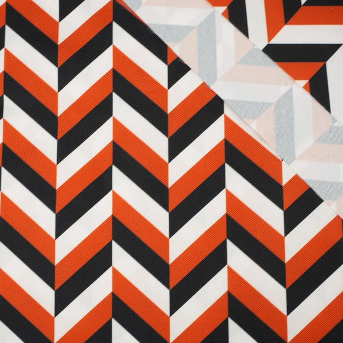 HALLOWEEN FISCHGRATMUSTER / dunkelrot- Wasserabweisende Webware