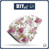"Beanie" cap - ROSE GARDEN / white 51-53