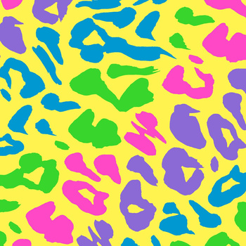 NEON LEOPARD vz.2 - organický úplet single jersey s elastanem