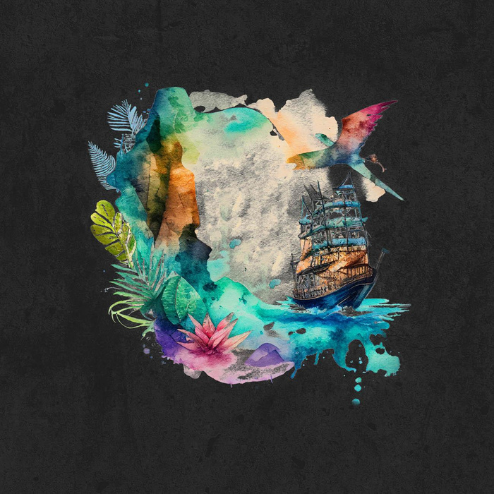 TRAVEL TIME vz. 5 - Panel (75cm x 80cm) teplákovina počesaná s elastanem ITY