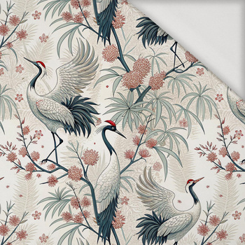 Japanese Garden wz.1 (birds) - Jersey wiskozowy