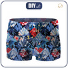 Boy's swim trunks - TROPICAL CHECK - sewing set