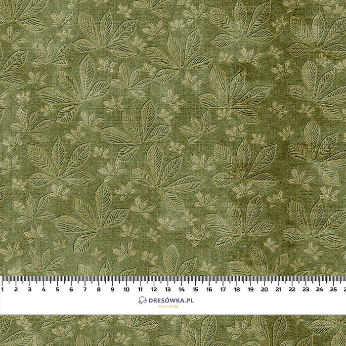 KASTANIENBLÄTTER Ms. 2 / grün (HERBSTFARBEN) - HOME DECOR PREMIUM Webware