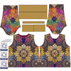 BLUZA DAMSKA (HANA) BASIC - MANDALA wz. 2 - dzianina pętelkowa ITY - XXL