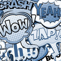 COMICS (CLASSIC BLUE)   - Hydrophobic brushed knit