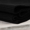 Rib Jersey fabric Unicolour - BLACK (D-16)