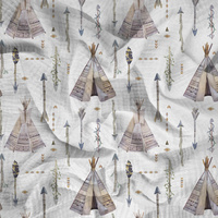 INDIAN / tipi - Mušelín bavlněný